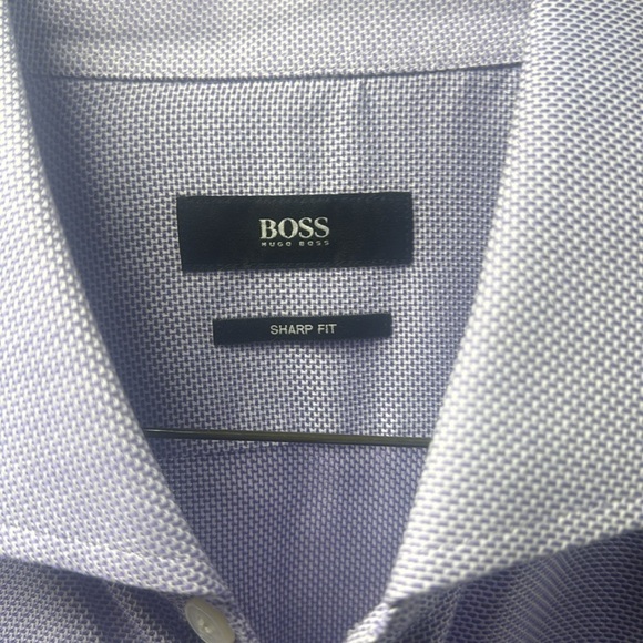 Men’s Boss Sharp Fit size 17 34/35 Purple dress shirt - Picture 3 of 4